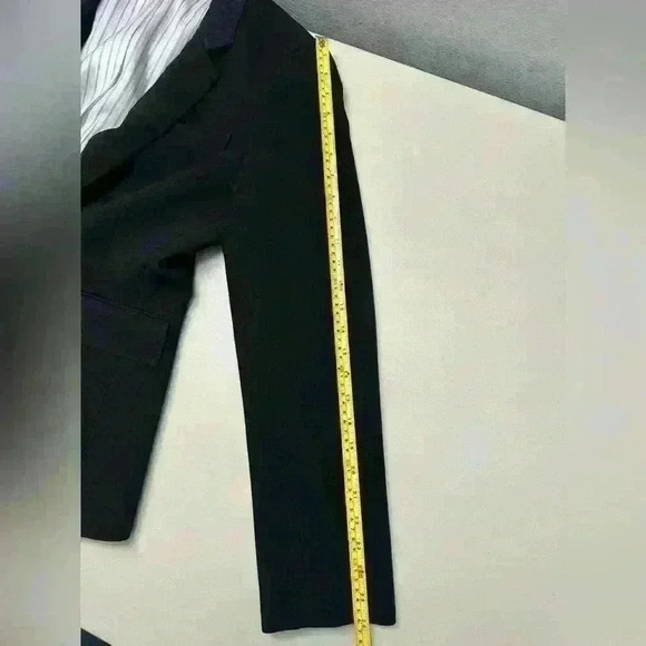 1.State Rich Black Blazer Striped Lining Size Tag Missing, Likely a Size 12 - Picture 8 of 9